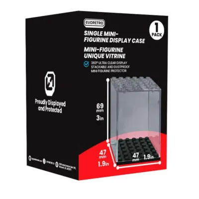 Evoretro Acrylic Display Case for mini figures Single Stackable