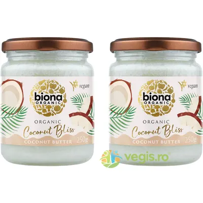 Pachet Crema de Cocos Tartinabila Coconut Bliss Ecologic/Bio 250g+250g