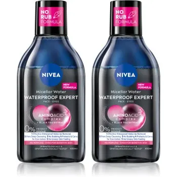 NIVEA Micellar Waterproof apa pentru curatare cu particule micele ambalaj economic