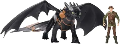 Set figurine DreamWorks Dragons - How to Train Your Dragon, Toothless and Hiccup