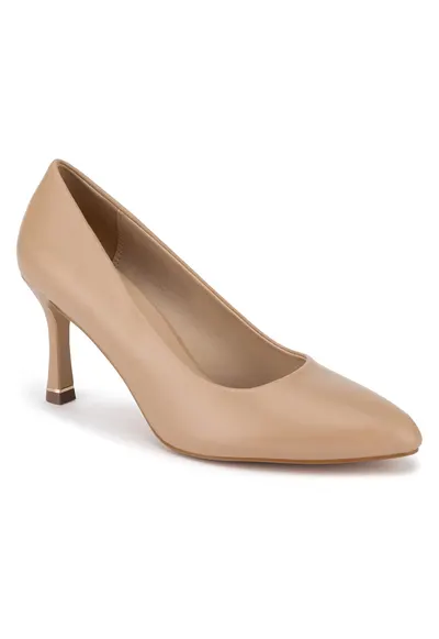 Pantofi dama - stiletto - bej - piele ecologica