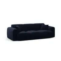 Canapea albastru-închis cu tapițerie din catifea 235 cm Molino – Micadoni