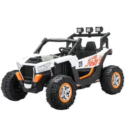 UTV electric 4x4, pentru 2 copii, Kinderauto RZR2000, 180W, 12V, echipare PREMIUM, alb
