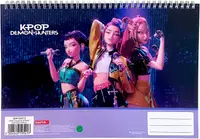 Carnet de schițe cu spirală GIM K-Pop Demon Hunters - Huntrix Lilac, A4, 30 foi