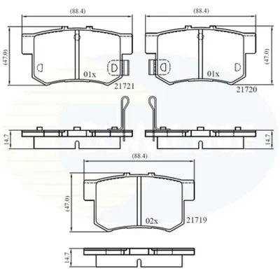 Set placute frana, frana disc COMLINE CBP36049