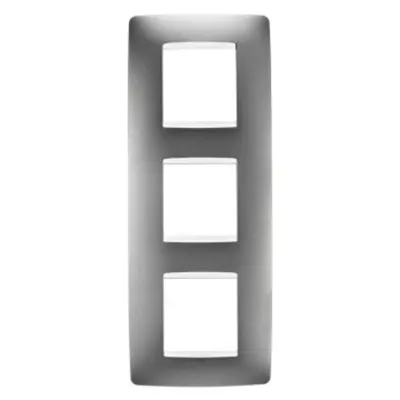 Placa ornament CProiector HORUS ONE - IN PAINTED TECHNOPOLYMER - 2+2+2 modul VERTICAL - TITANIUM - CProiector HORUS