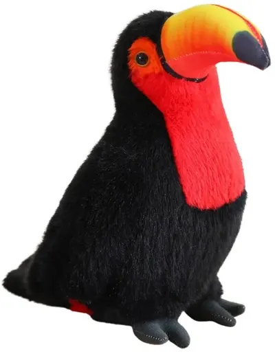 Jucărie de pluș Lean Toys - Tucan, 20 cm, roșu