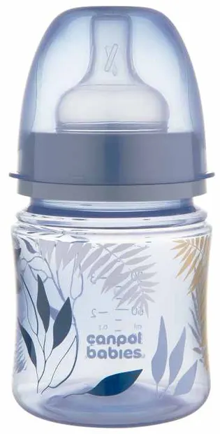 Biberon anti-colici pentru bebeluși Canpol Easy Start - Gold, 120 ml, albastru
