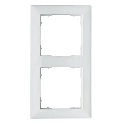 Ramă pentru 2 aparate cu dimensiuni de 55x55mm, albă