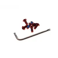 Set 6 suruburi disc frana biciclete, Unex, culoare rosu