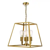 Lampa suspendata Academy 4 Light Lantern Natural Brass