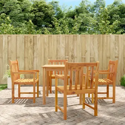 vidaXL Scaune de grădină 4 buc. natural Lemn Solid de Acacia Stivuibil