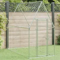Gossi cotet pentru pasari, gri, 200x100x190 cm, otel galvanizat