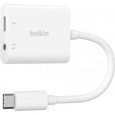 Adaptor Audio USB-C - 3.5mm / USB-C Belkin RockStar, Negru NPA004btBK