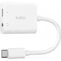 Adaptor Audio USB-C - 3.5mm / USB-C Belkin RockStar, Negru NPA004btBK