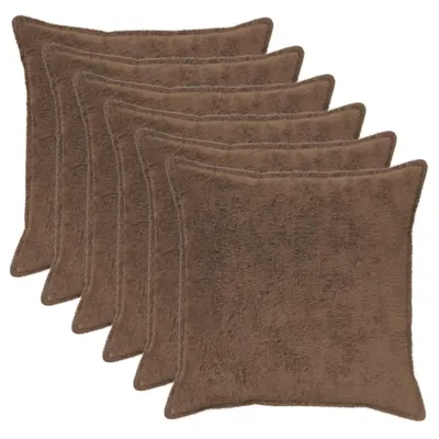 vidaXL Husă pentru pernă 6 buc. HOUTEN Maro deschis 80 x 80 cm