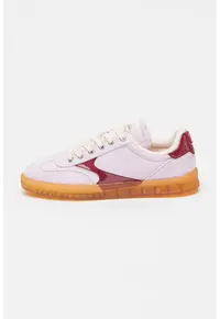 Pantofi sport low-cut din material textil - Visiniu/Lila