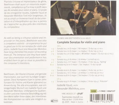 Beethoven: Complete Sonatas For Violin And Piano