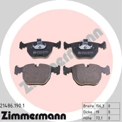 Set placute frana, frana disc ZIMMERMANN 21486.190.1