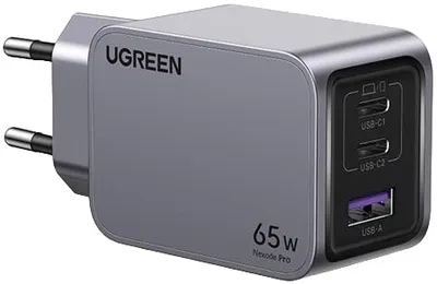 Încărcător Ugreen - X755 Nexode Pro, USB-A/C, 65W, gri