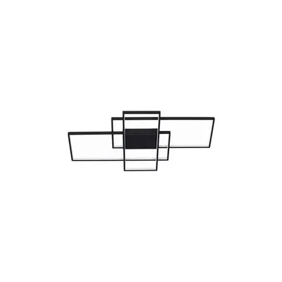 Plafoniera CLEA Nisipiu Negru Aluminiu & Acrylic LED 58W 220-240V 3455Lm IP20 Included Remote Control Schimbare temperatura de culoare si reglare intensitate luminoasa