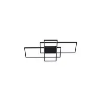Plafoniera CLEA Nisipiu Negru Aluminiu & Acrylic LED 58W 220-240V 3455Lm IP20 Included Remote Control Schimbare temperatura de culoare si reglare intensitate luminoasa
