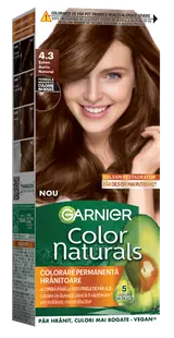 Vopsea de par permanenta Color Naturals 4.3 Saten Auriu Natural, 112ml, Garnier