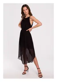Rochie legata in jurul gatului - negru - Negru