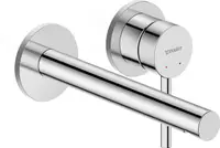 Baterie lavoar Duravit Circle CE1070004010, montare pe perete, marime L, cartus ceramic, monocomanda, 217 mm, necesita valva, Crom lucios