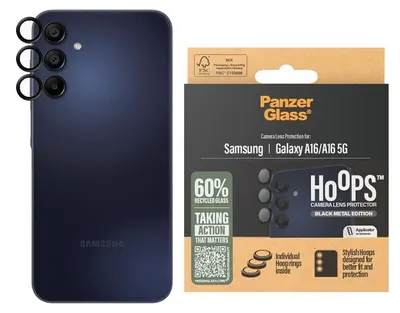 Protector de sticlă pentru cameră PanzerGlass - Hoops, Galaxy A16, negru
