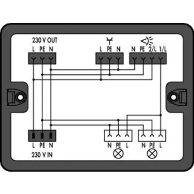 Distribution box; Motion/presence detector; 1 input; 5 outputs; Cod. A; MIDI; black