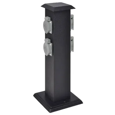 Priza de gradina tip turn negru