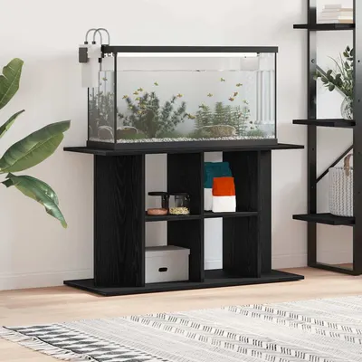 vidaXL Suport pentru acvariu, stejar negru, 100x40x60 cm, lemn stratificat