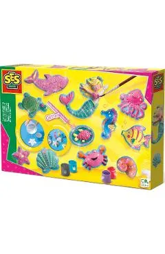 Set creativ: Mulaj si pictura. Figurine ocean