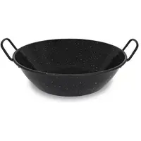 Tigaie Adanca din Fonta Emailata, 45 cm, pentru Paella, Perfect Home