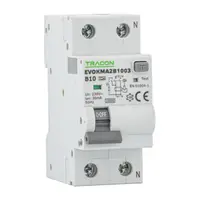 Disjunctor cu protectie diferentiala, 2P, 2 mod., curba B B20A, 30 mA, 10kA, A
