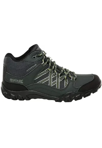 Ghete copii Edgepoint Mid impermeabile - kaki - material sintetic si textil - pentru trekking