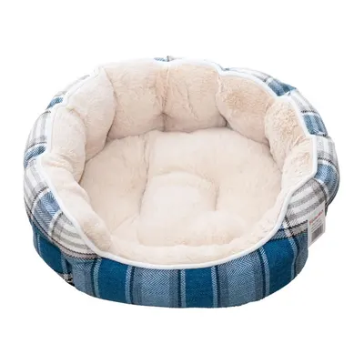 Culcus Pentru Caini Si Pisici Panza/plush Carouri-bej 59 X 53 X 20 Cm/ 9349-2002c