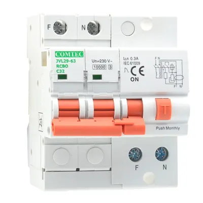 Intrerupator automat diferential combinat 10kA RCBO 32/2/C/0.3 32A