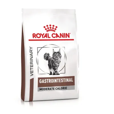 ROYAL CANIN Gastrointestinal Moderate Calorie, dieta veterinara, hrana uscata pisici, sistem digestiv, 2 kg