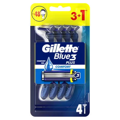 Set aparate de ras de unica folosinta Blue3, 4 bucati, Gillette