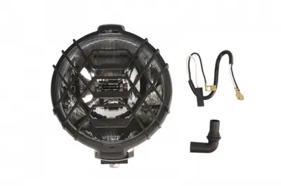 Far universal stanga dreapta (faza lunga, H3, 12 24V, diametru 152mm, alb, metal, crom, lungime cablu: 150mm)