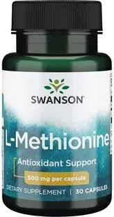 L-Methionine, 500 mg, 30 capsule, Swanson
