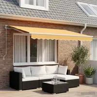 vidaXL Copertină retractabilă Nisipiu 3 x 2,5 m Poliester și Aluminiu