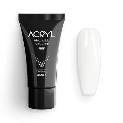 Acryl Pro Gel 2M Velvet Hema Free - Soft White 15gr