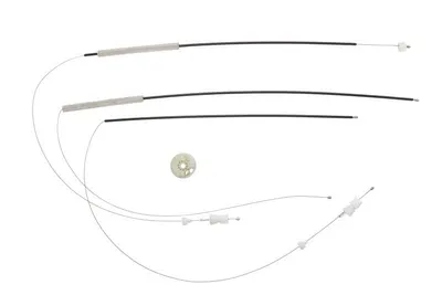 Set reparat macara geam fata stanga potrivit RENAULT LAGUNA II 2001-2007 - (cabluri, electric)