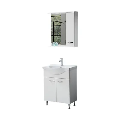 Set mobilier baie Olimpos 3 piese alb 65 cm
