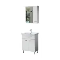 Set mobilier baie Olimpos 3 piese alb 65 cm