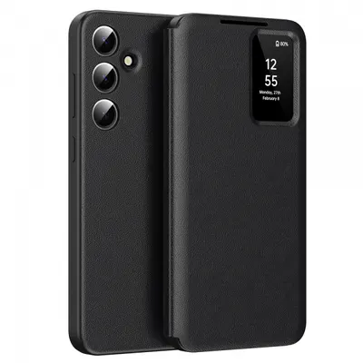 Husa pentru Samsung Galaxy S24 S921, Techsuit, SmartView, Neagra