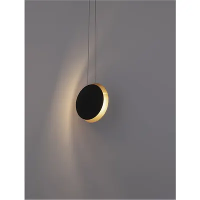 Lampa suspendata SHELL Nisipiu Negru & Auriu Aluminiu LED 7 Wat 230 Volt 98.94Lm 3000K IP20